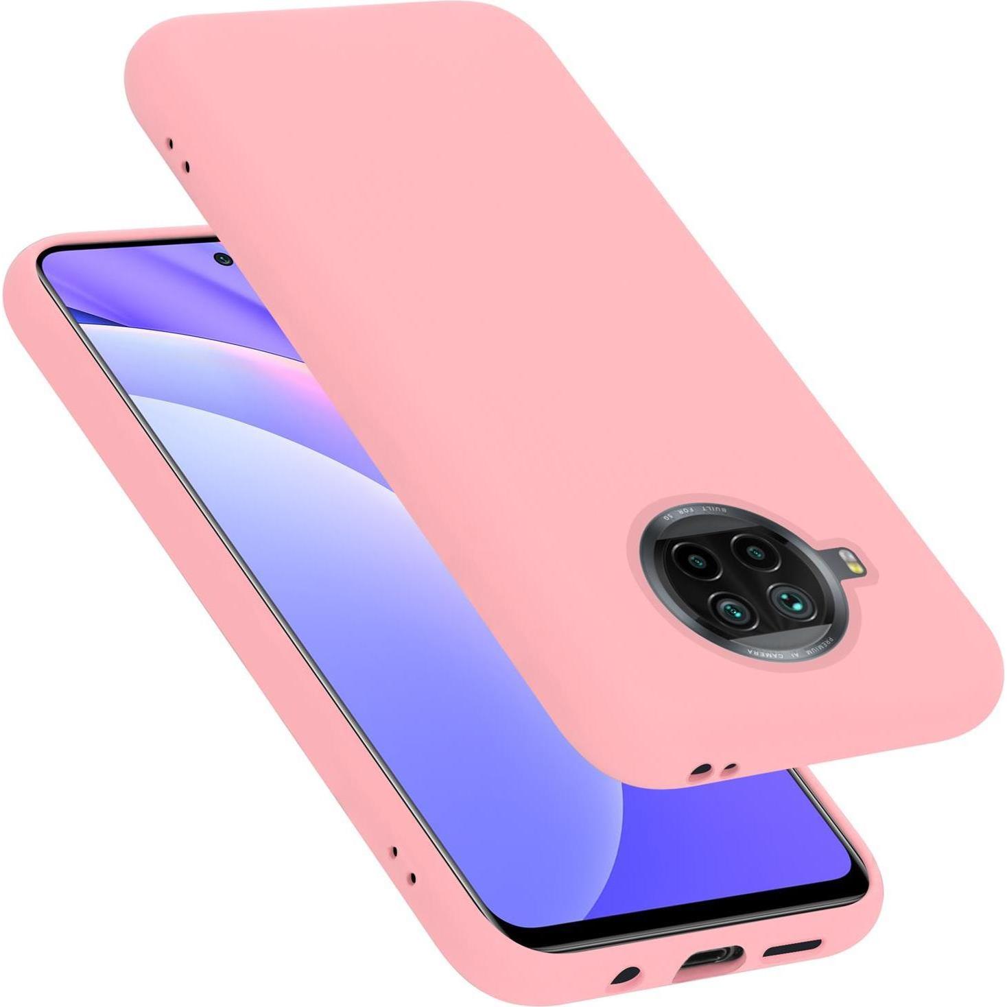 Cadorabo TPU Liquid Silicone Case Cover (Xiaomi Mi 10T Lite), Smartphone Hülle, Rosa