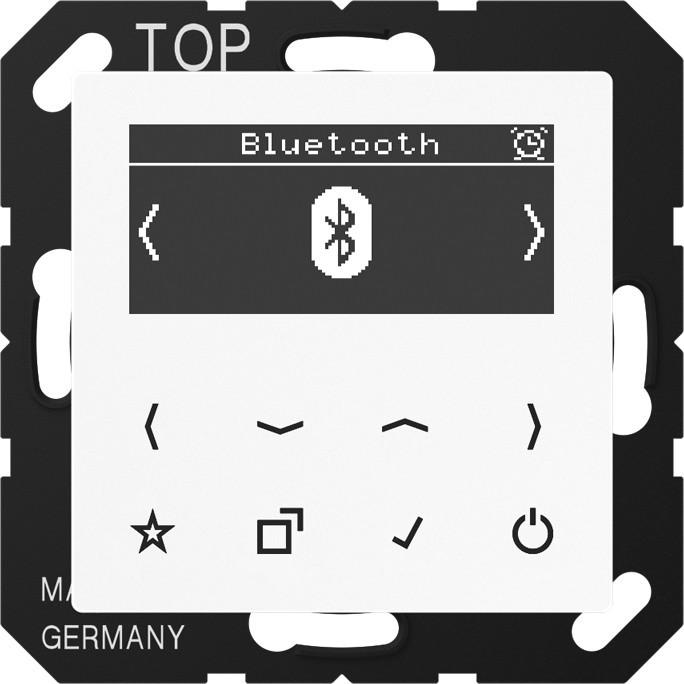 JUNG Smart Radio DABABTWW DAB+ w. Bluetooth (DAB+, FM, Bluetooth)