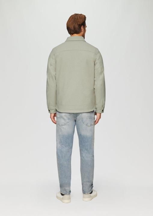 Produktbild S.Oliver Outdoor-Jacke Gefüttertes Overshirt in Wolloptik mit Eingrifftaschen (3XL)