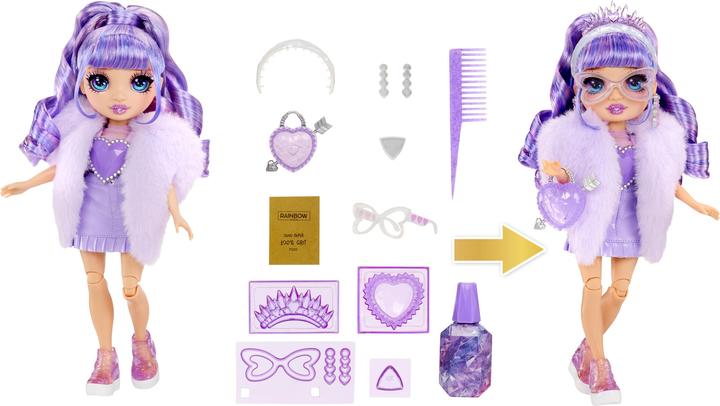 Actual product image Nobrand Rainbow High Crystal Fashion Doll Violet