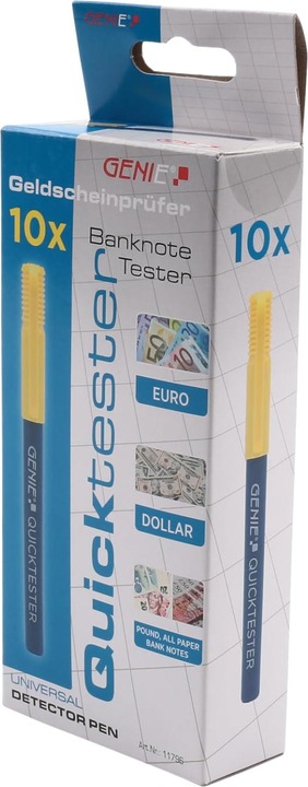 Immagine prodotto Genie Banconote Quicktester confezione da 10 (Validatore di banconote)