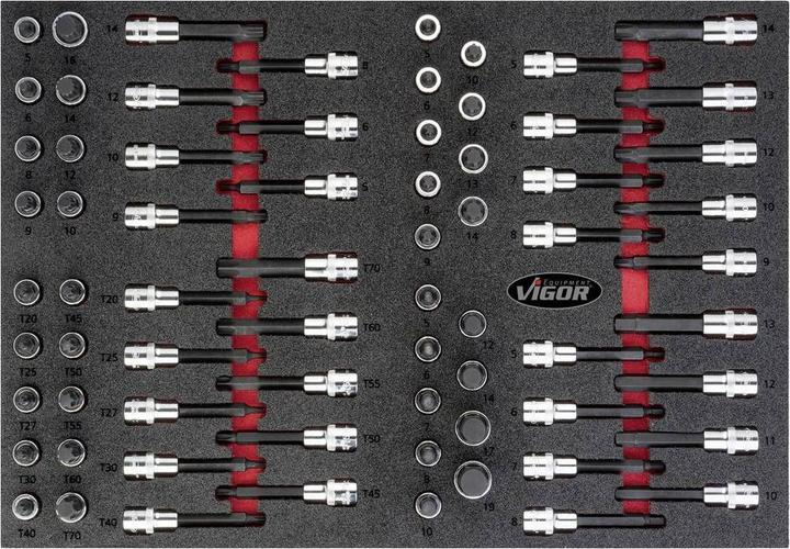 Vigor Schraubendreher-Einsatz-Satz 70 Tlg.