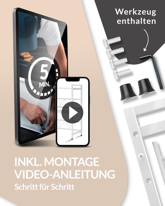 Immagine prodotto Heldenwunder Mikrowellenregal (3-stufig) Schwarz (64 x 32 x 80 cm)