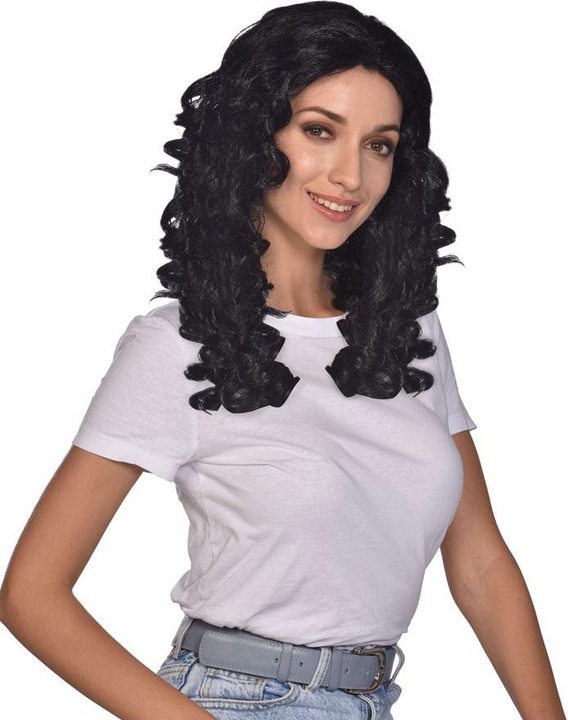 Produktbild Amscan Gelockte Glamour Lady Perücke schwarz