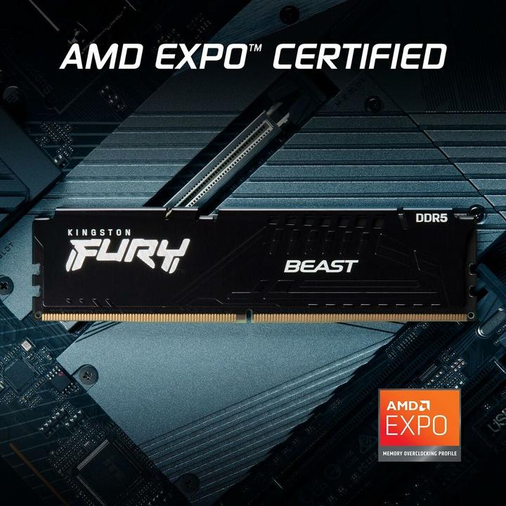 Immagine prodotto Kingston FURY Beast (1 x 16GB, 6000 MHz, RAM DDR5, DIMM)