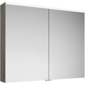 burgbad, Spiegelschrank, Eqio Spiegelschrank mit horizontaler LED-Beleuchtung und Waschtischbeleuchtung, 2 Türen, 10