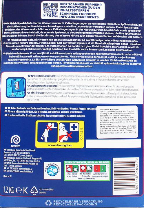 Finish Dishwasher salt crystal (Feast, Stone)