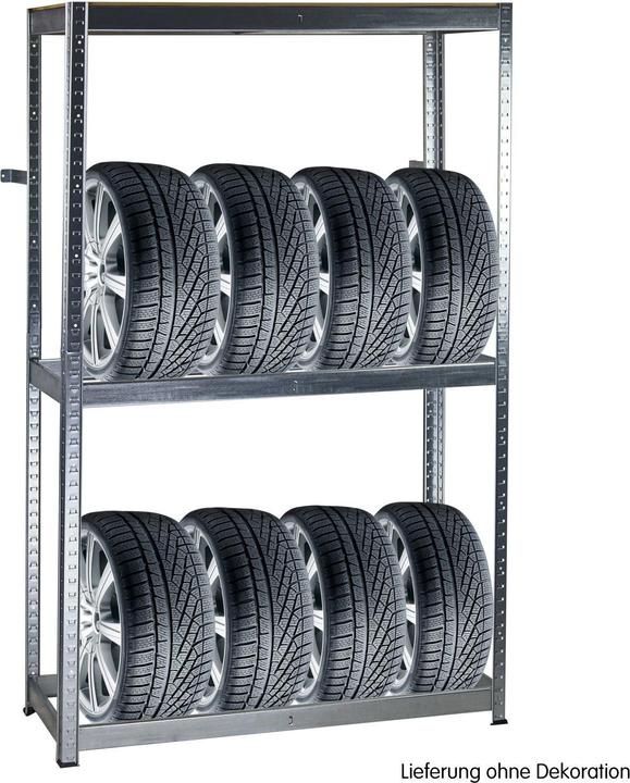 Actual product image Dema Metal Tyre Rack 165 x 120 x 40 cm for 8 Tyres