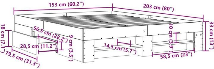 Image du produit vidaXL Bettgestell (150 x 200 cm)