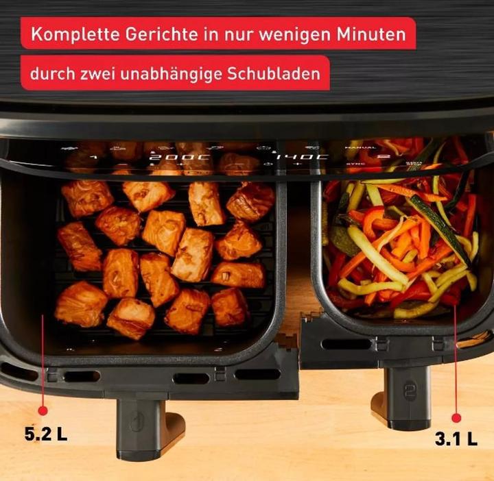 Productafbeelding Tefal EY901N Dual Easy Fry Essential, zwart