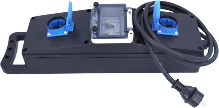 Actual product image As - Schwabe Solid rubber socket strip (2x, CEE 7/3, 2 m)