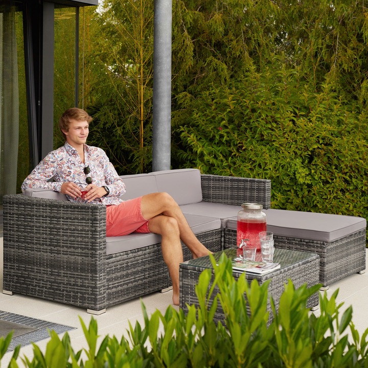 Immagine prodotto tectake Salottino in rattan Firenze