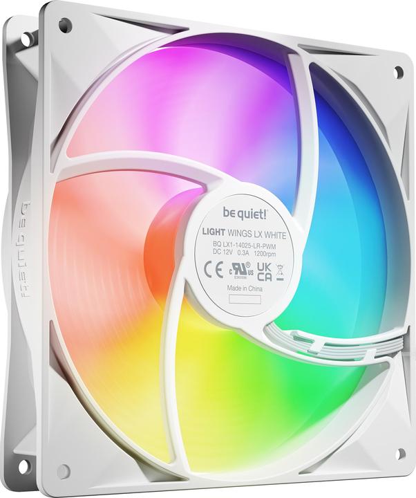 Actual product image be quiet! LIGHT WINGS LX 140mm PWM White Triple-Pack (140 mm, 3 x)