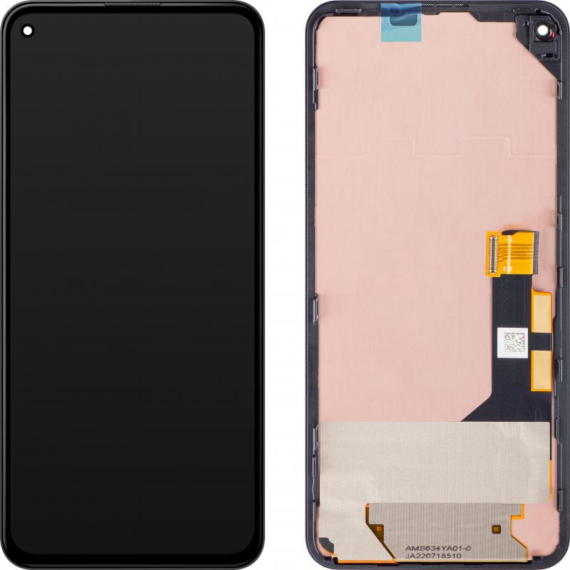 Google Display Unit für Pixel 5a 5G, w/o Frame, Schwarz (Display), Mobilgerät Ersatzteile, Schwarz