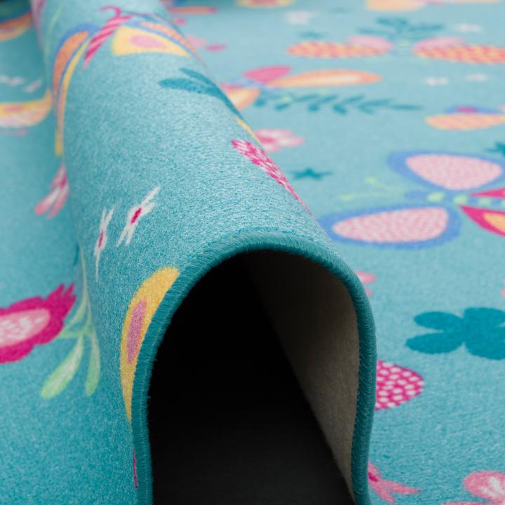 Produktbild Snapstyle Kinder Spiel Teppich Schmetterling Rund (100 x 100 cm)