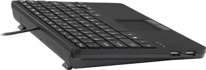 Productafbeelding Perixx PERIBOARD-525 NL B, bedraad mini USB-toetsenbord met touchpad, schaartoetsen, 2 geïntegreerde (NL, Bedraad)
