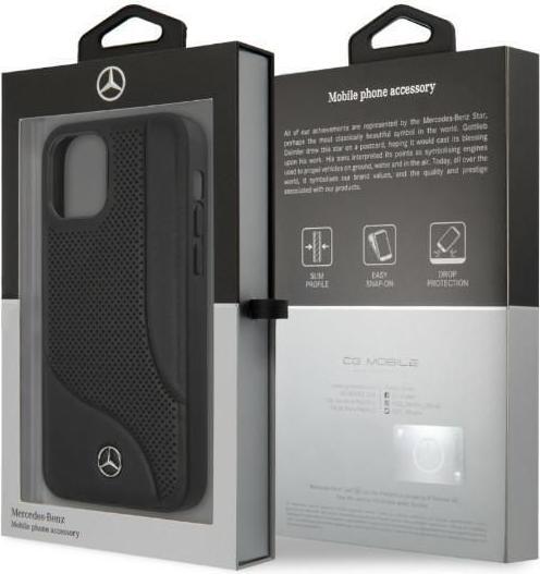 Immagine prodotto Mercedes MEHCP12LCDOBK Custodia rigida iPhone 12 Pro Max 6,7" in pelle Area traforata (Apple iPhone 12 Pro Max)