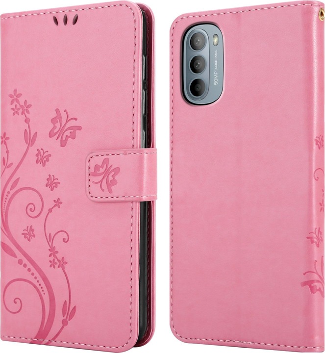 Produktbild Cadorabo Flower Book Hülle (Motorola Moto G31, Motorola Moto G41)