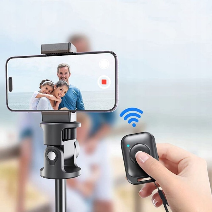Actual product image Tech-Protect L03S Bluetooth selfie stick with remote control, tripod up to 148cm and 180 head - whit