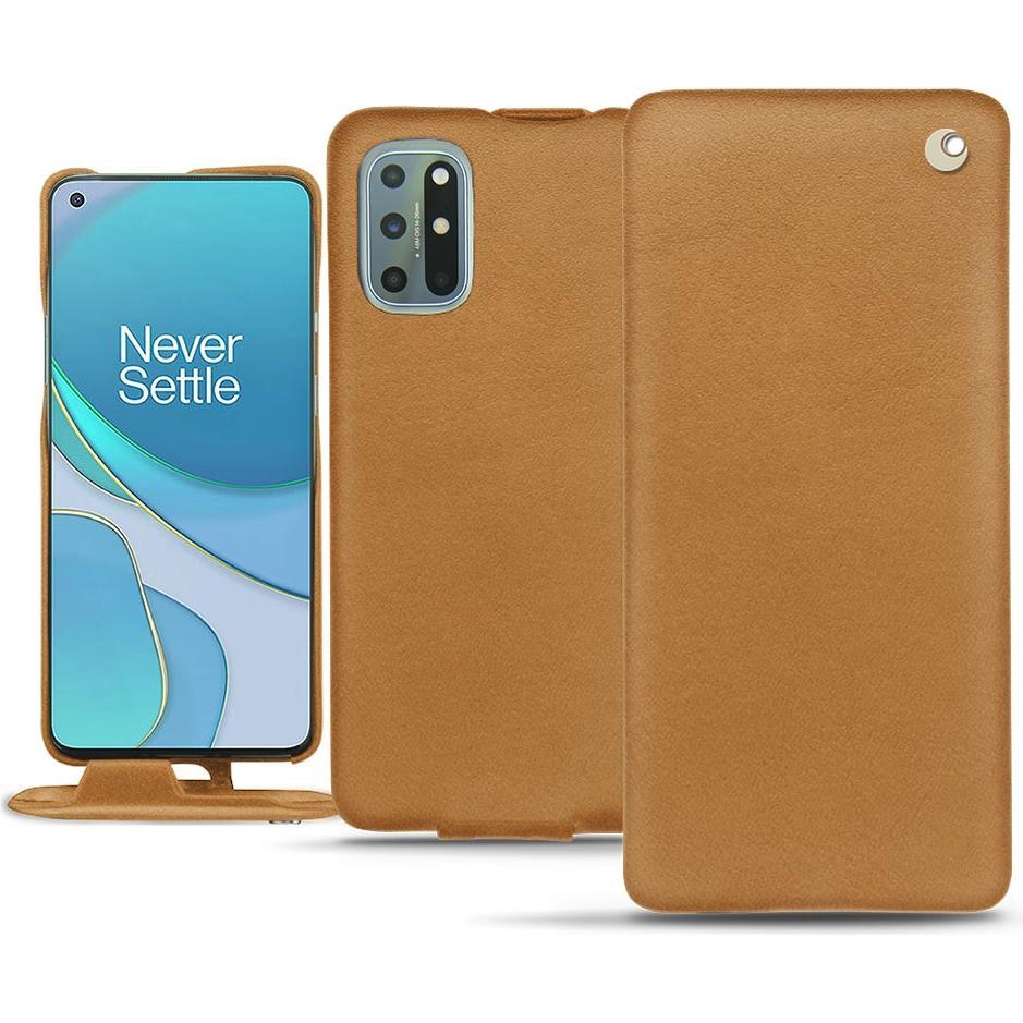 Noreve Lederschutzhülle vertikal (OnePlus 8T), Smartphone Hülle, Braun