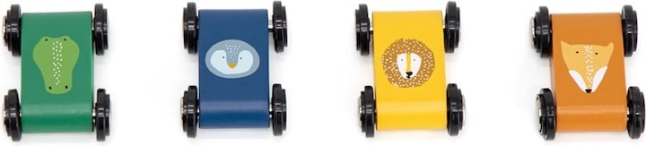 Actual product image Trixie Baby Wooden motorway with 4 cars