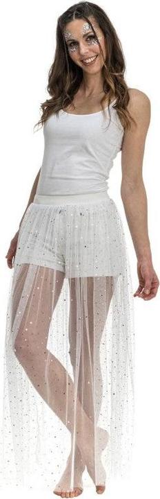 Actual product image Chaks Weisser Transparenter Rock mit Glitzer one size (One size)