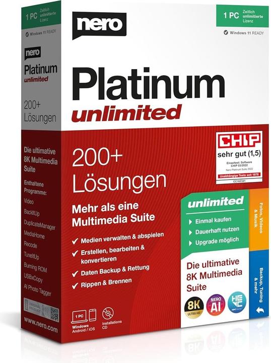 Image du produit Nero Platine (1 Utilisateur, Illimité)