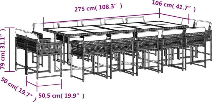 Produktbild vidaXL Garten Essgruppe