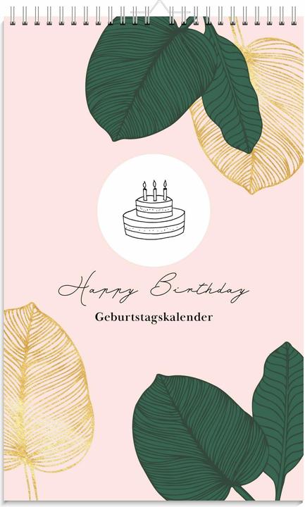 Produktbild Geburtstagskalender immerwhrend | Jahresunabhngiger Kalender fr Geburtstage in rosa | Geburtsta (13 x 21 cm)