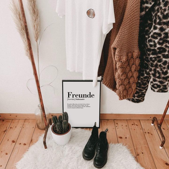 Produktbild Trenddeko Grammatik - Freunde (30 x 24 cm)