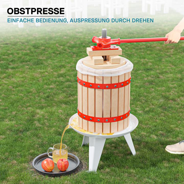 Produktbild Wiltec 18L Obstpresse Presstuch Maischepresse Weinpresse Apfelpresse Saftpresse