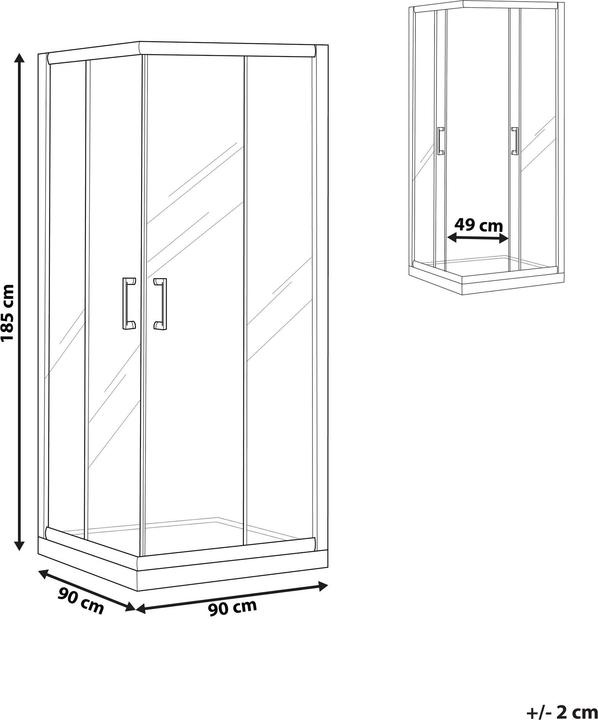 Immagine prodotto Beliani Tela (90 cm, 90 cm, 185 cm)