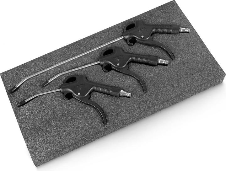 Actual product image Stahlwerk 3-piece compressed air blow gun set Nozzle lengths 100, 150 and 300 mm, 6 bar, 1/4"