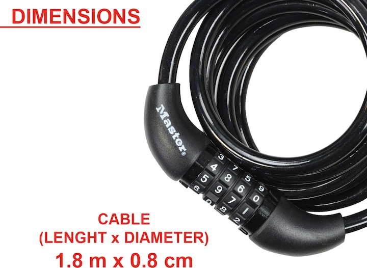 Actual product image Master Lock Spiral lock (180 cm)