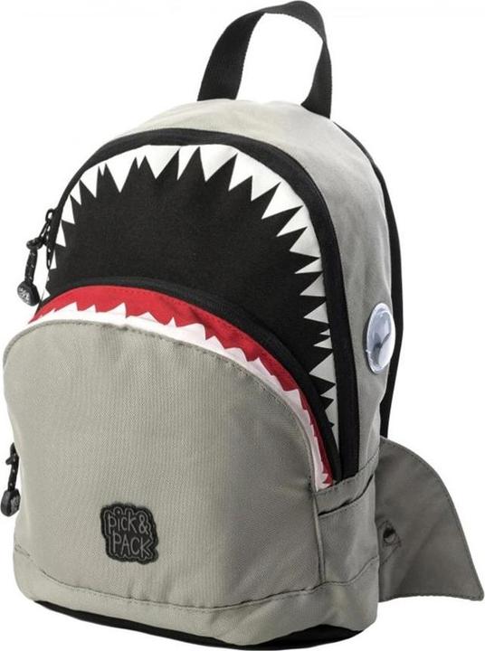 Actual product image Pick & Pack Shark Shape Backpack (22x31x11 cm) - Grey