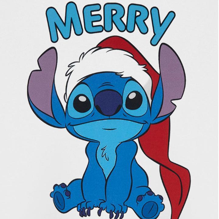 Immagine prodotto Lilo & Stitch Merry Xmas Maglietta Maniche Corte Ragazze (140)