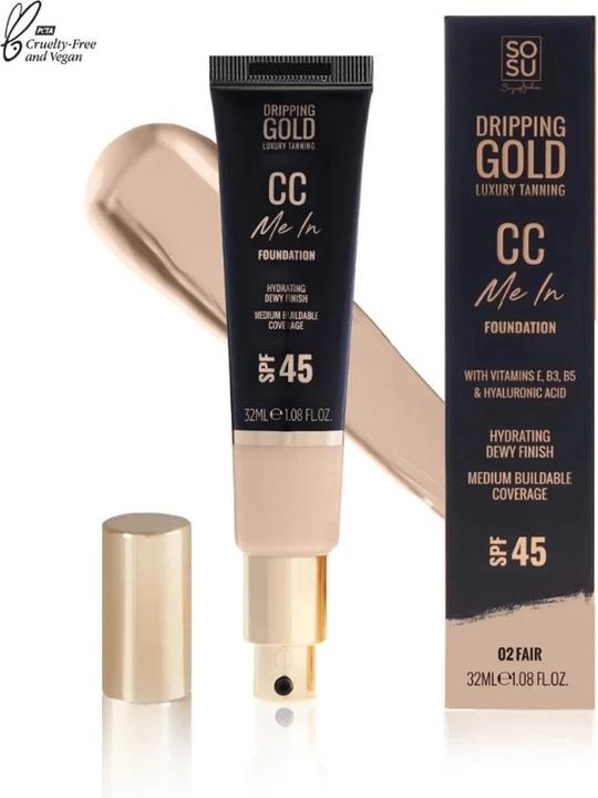 Sosu Cosmetics - Liquid foundation CC Me In (Foundation) 32 ml - Shade: 02 (02 Fair)