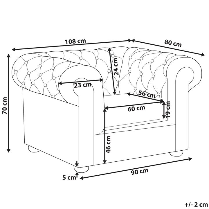 Actual product image Beliani Chesterfield