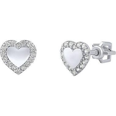 Silvego, Ohrringe, Alis silver heart earrings with Brilliance Zirconia PRGMH20ES