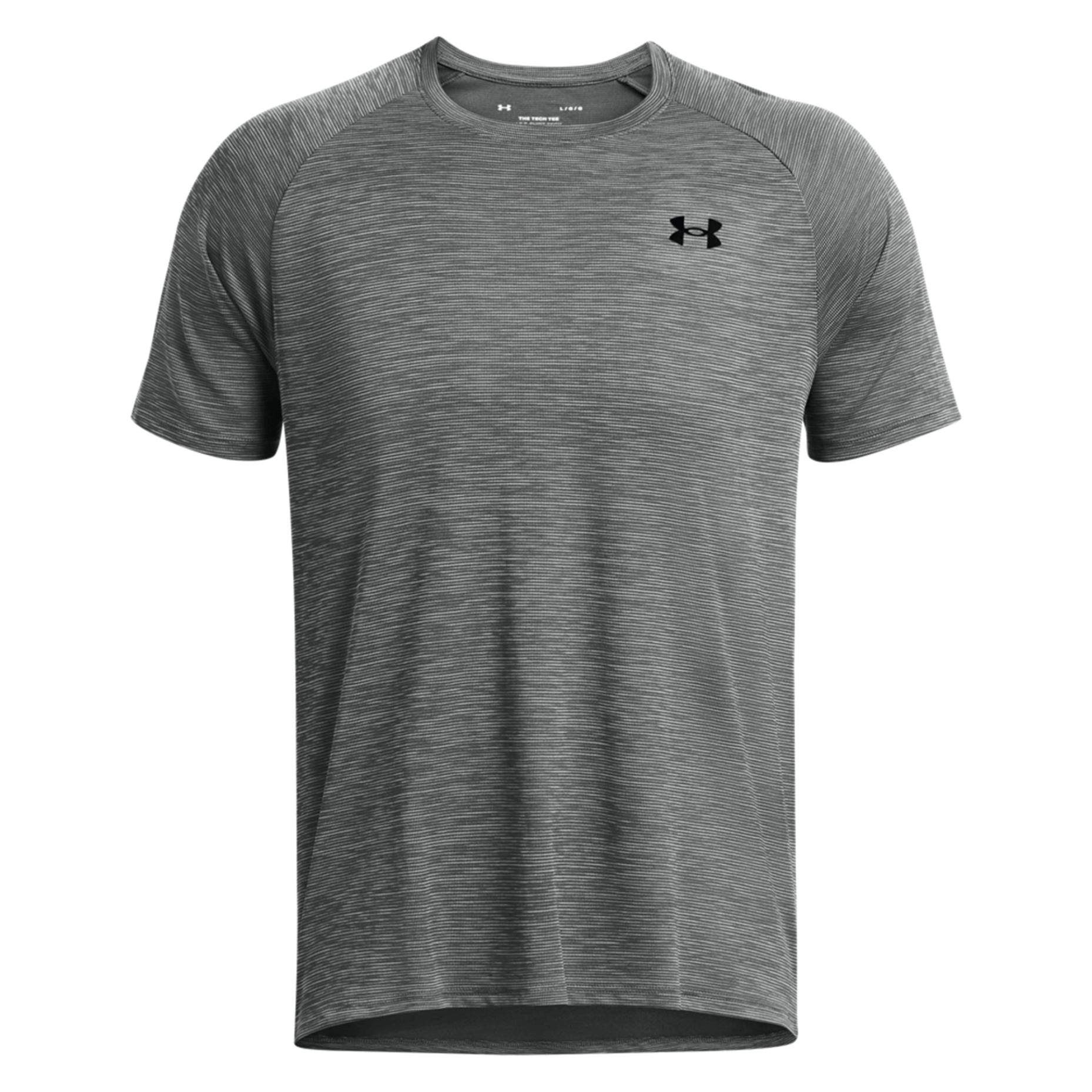 Under Armour, Mannen, Sportief Shirt, Tech Textured Ss Heren - Xl (Xl), Grijs, Xl