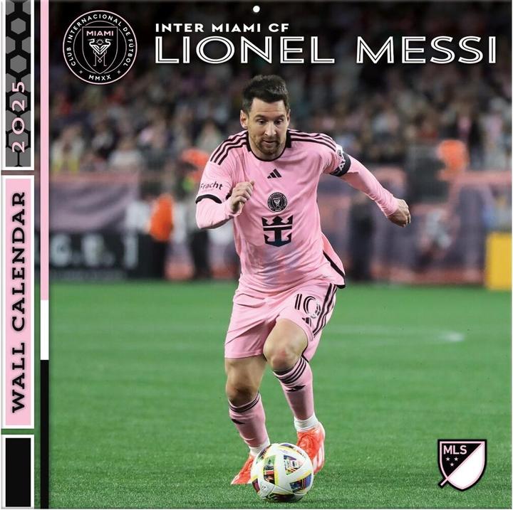 Actual product image MLS - Inter Miami FC - Lionel Messi - 30.5 x 30.5 cm player wall calendar 2025 (30.5 x 30.5 cm, French, Italian, Spanish, German, English)