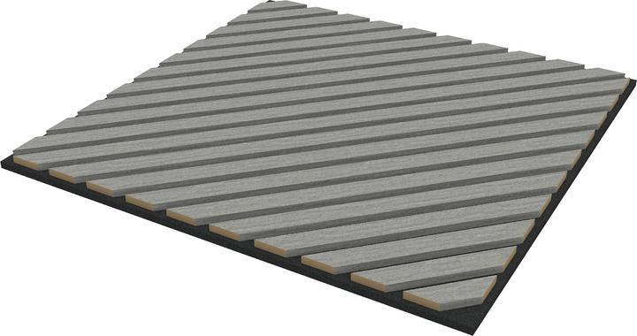 Produktbild neu.holz Akustik-Wandpaneel 4er Set Vang diagonal 1,44 m² Eichenoptik, hellgrau ()