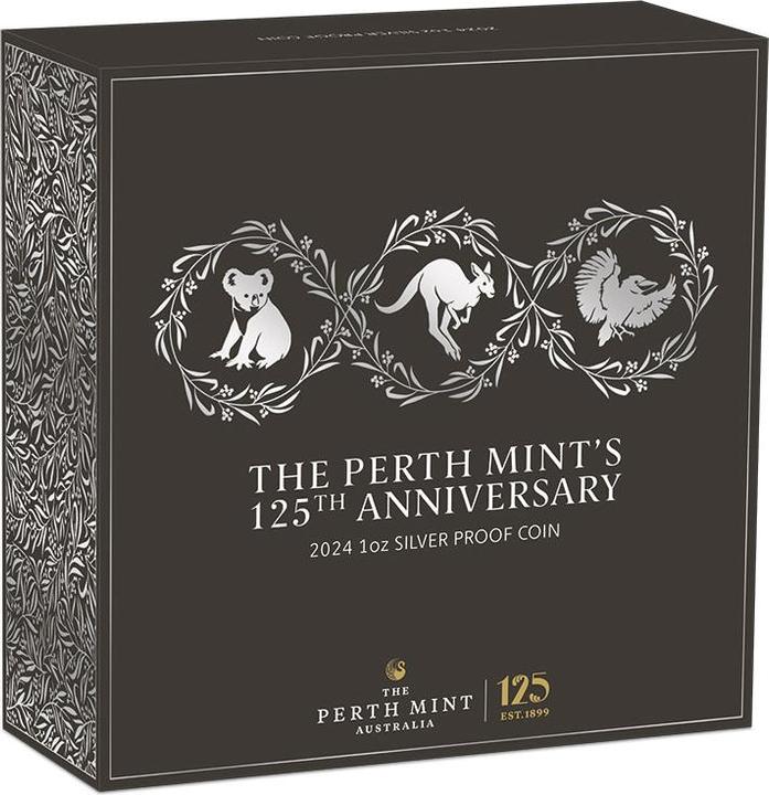 Produktbild The Perth Mint Silber 's 125th Anniversary 1 oz PP - 2024 (999.90, 2024)