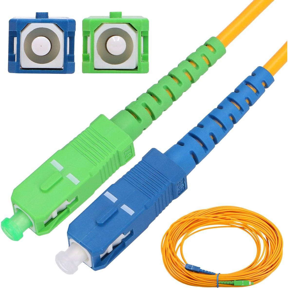 Extralink SC/UPC-SC/APC Patchcord Jednomodowy, Simplex, 3mm, 10m (CAT6e, 10 m), Netzwerkkabel