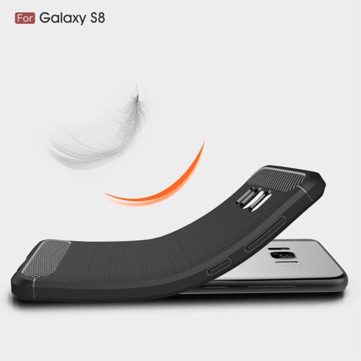 Produktbild König Design Hülle Handy Schutz für Samsung Galaxy S8 Case Cover Etuis Carbon Optik Schwarz (Samsung Galaxy S8+)