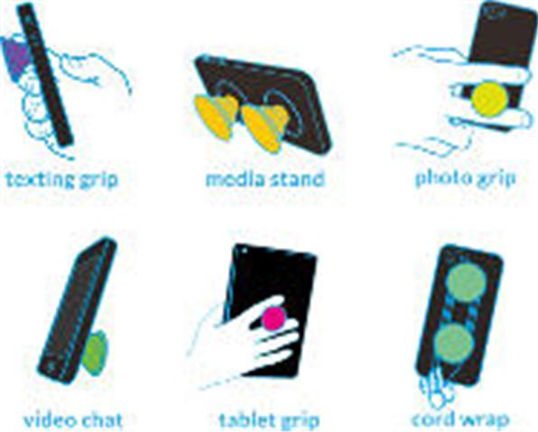 Actual product image PopSockets PopGrip Plastic Blue Marble