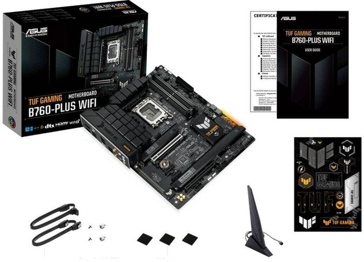 Productafbeelding ASUS MB TUF GAMING B760-PLUS WIFI (Intel,1700,DDR5,ATX) (LGA 1700, Intel B760, ATX)