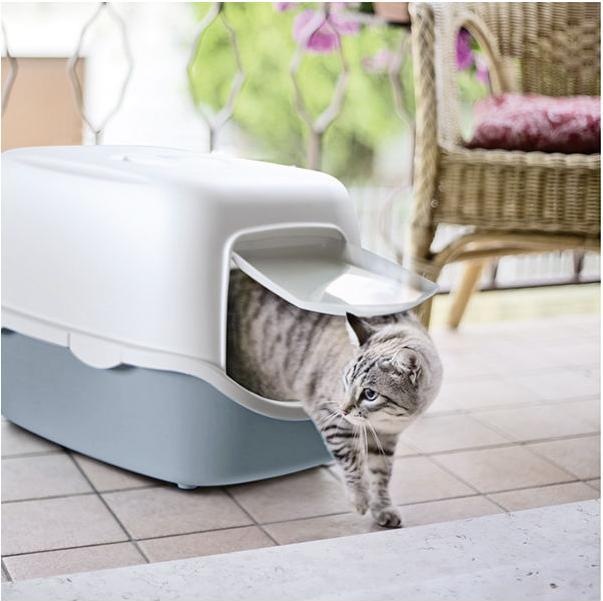 Immagine prodotto Zolux Toilette con filtro per gatti Cathy, blu (Lettiera per gatti chiusa)