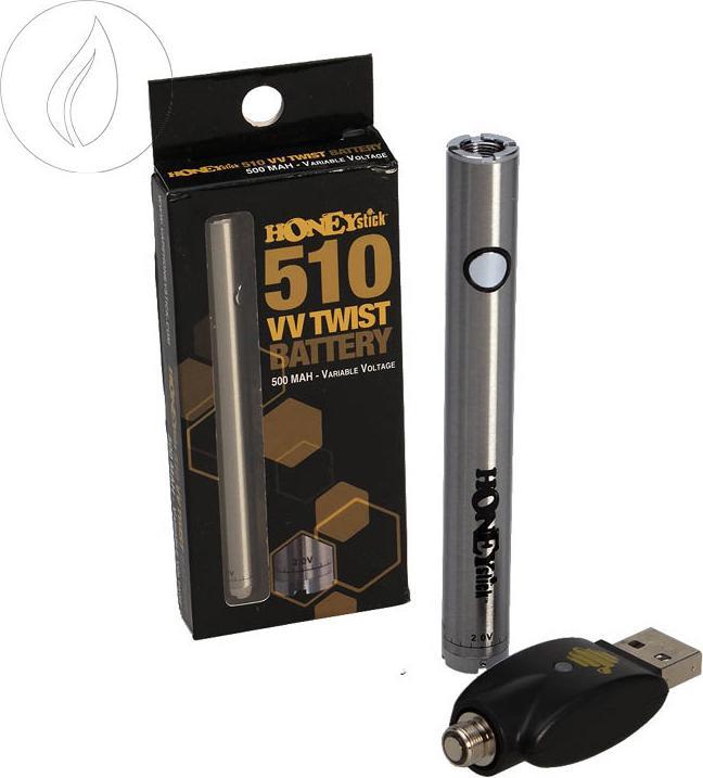 Black Leaf HoneyStick 'VV Twist' support de batterie pour réservoir 510 Silver (1 x)