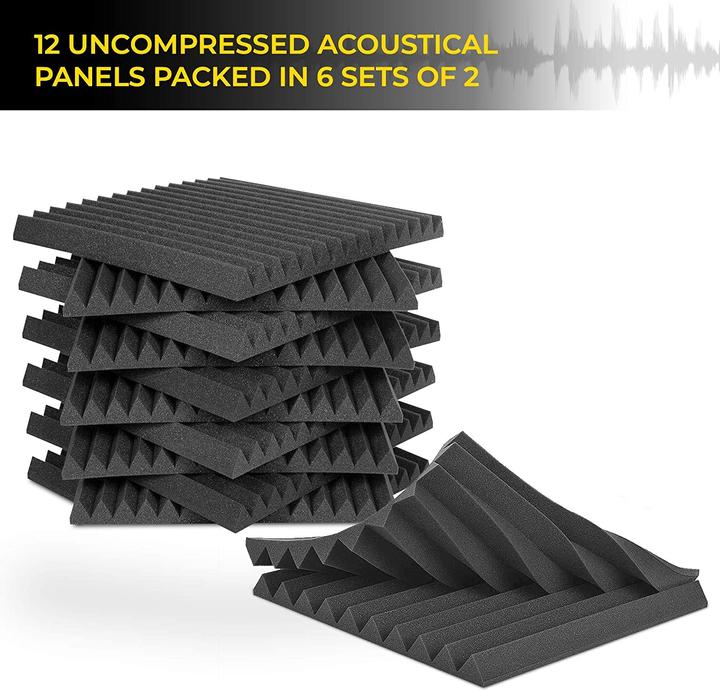 Actual product image Kuchoow Sound absorber acoustic foam, 24 pieces (24 pcs.)